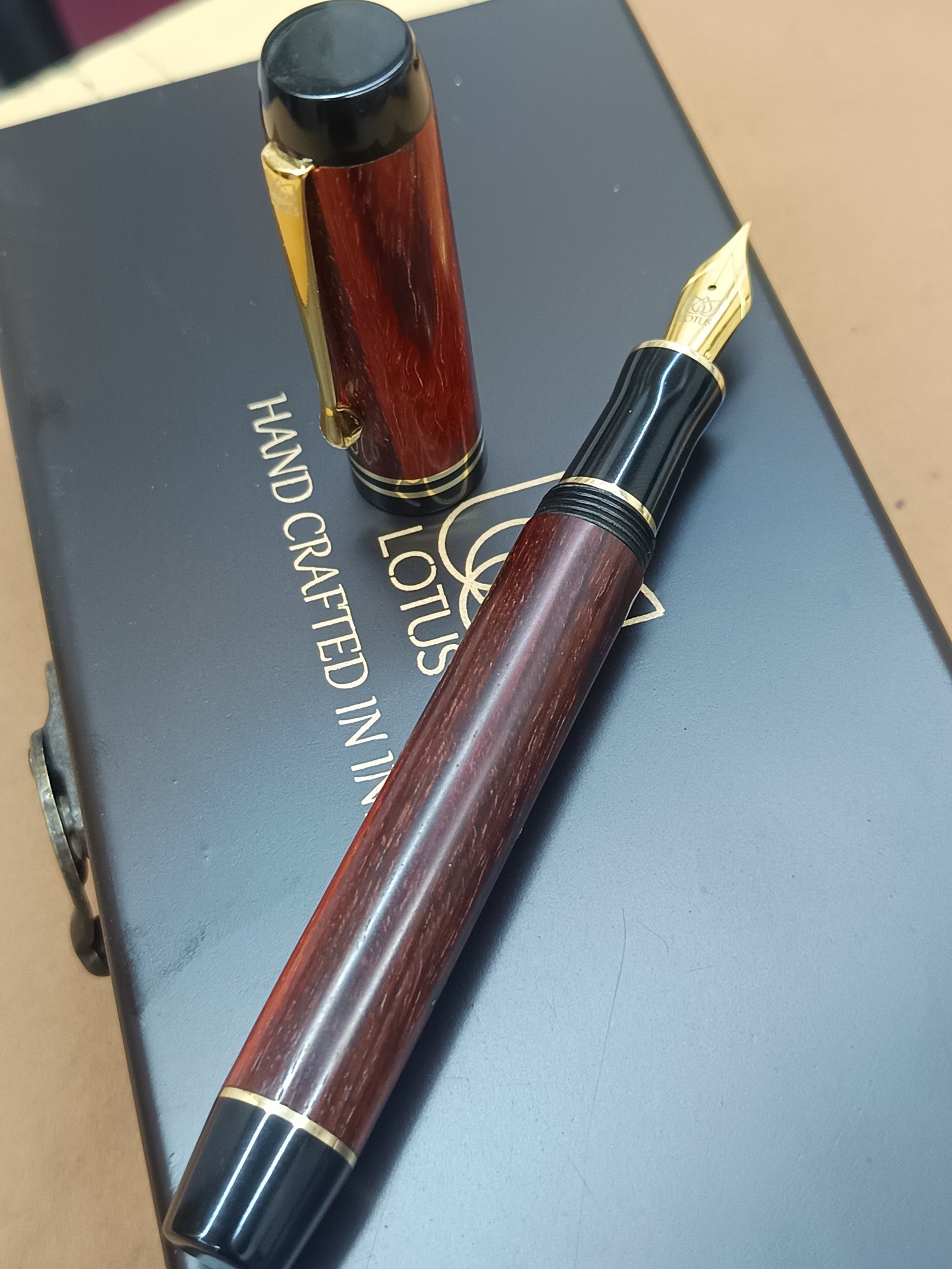 Lotus Duofold- Wood & Ebonite